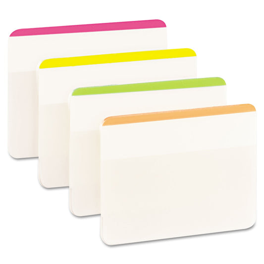 Post-it Tabs, 2 in, Assorted Bright Colors, 6 Tabs/Color, 4 Colors, 24 Tabs/Pack (686F-1BB)