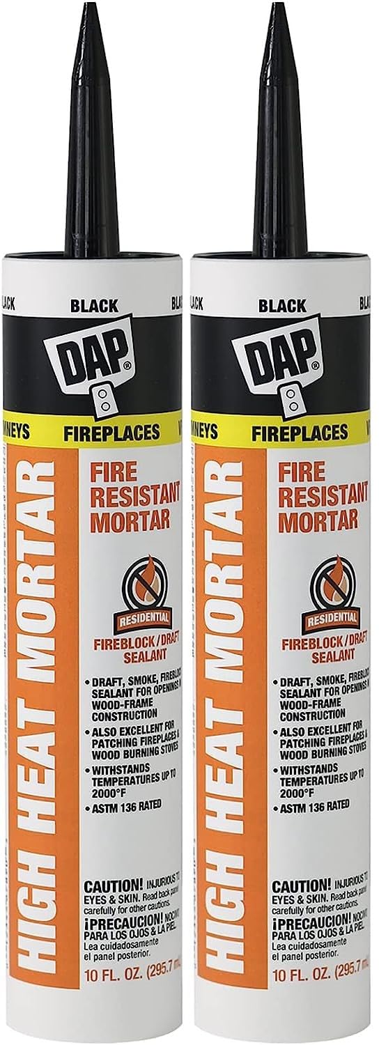 DAP High Heat Mortar Fire Stop Caulk 10.1 oz Pack of 2