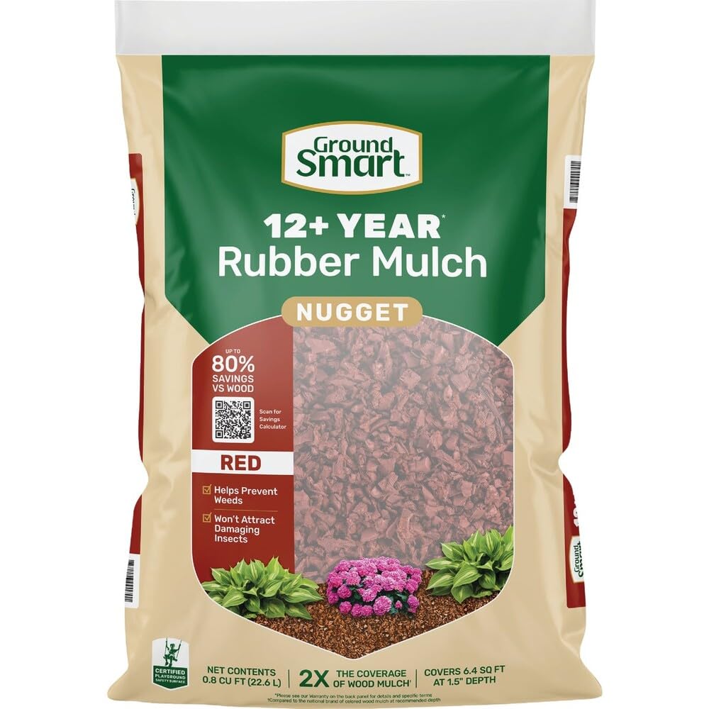 GROUND RUBBER NUGGETS - RED