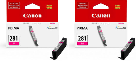 Canon CLI-281 Magenta Ink Tank Compatible to TR8520, TR7520, TS6120 Series, TS9120, TS8120, TS6120, TS9521C, TS9520, TS6220 - Pack of 2