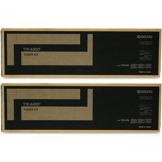 Kyocera TK-6307 (TK6307) Black Toner Cartridge 2-Pack for TASKalfa 3500i, 4500i, 5500i
