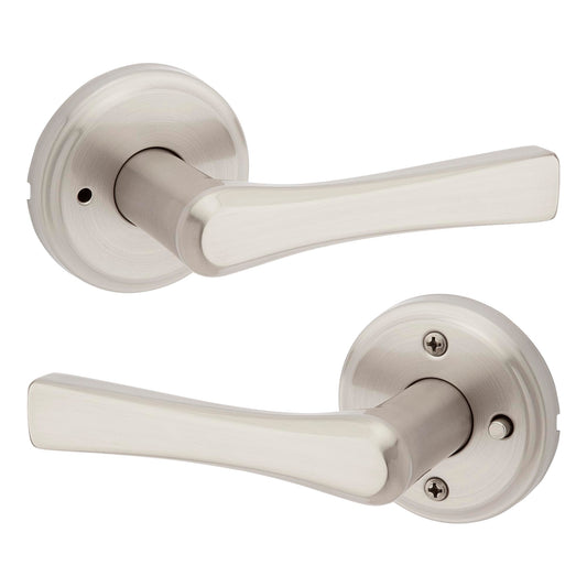 Kwikset Katella Privacy Door Lever Satin Nickel