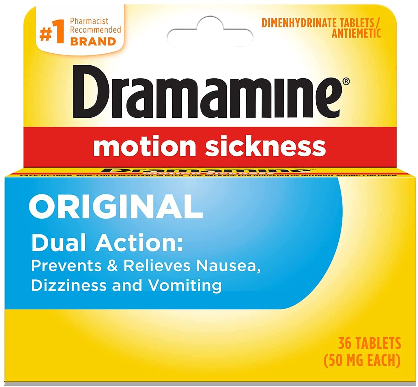 Dramamine Original Motion Sickness Relief 36 Count