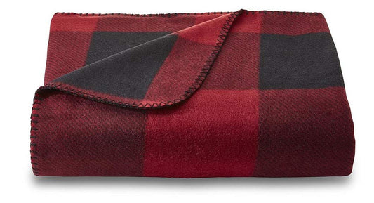 Cannon Fleece Plaid Throw 50" x 60" Red