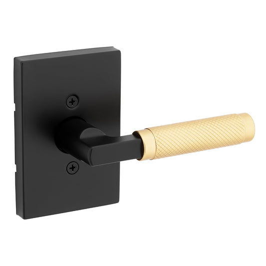 Kwikset Prava Dummy Door Handle Matte Black/Brass