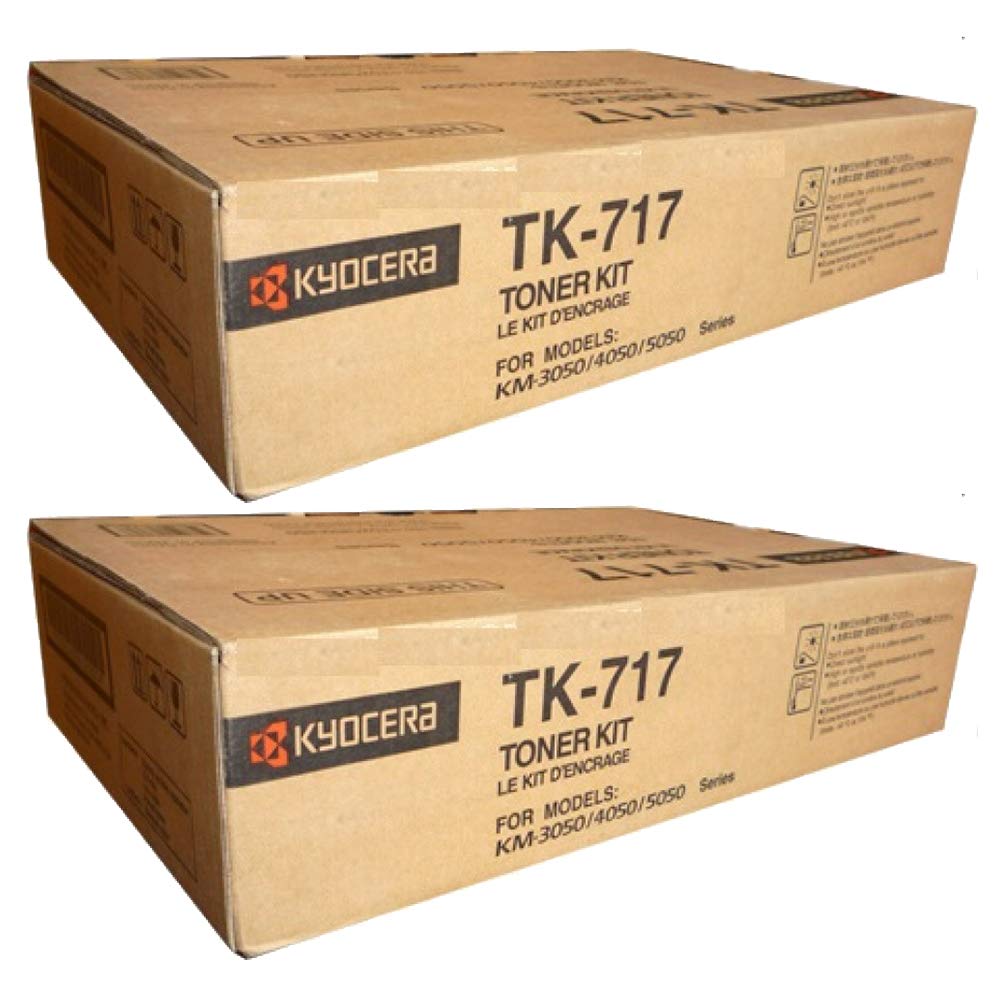 KYOCERA Tk717 Toner, 34000 Page-Yield, Black, Case of 2
