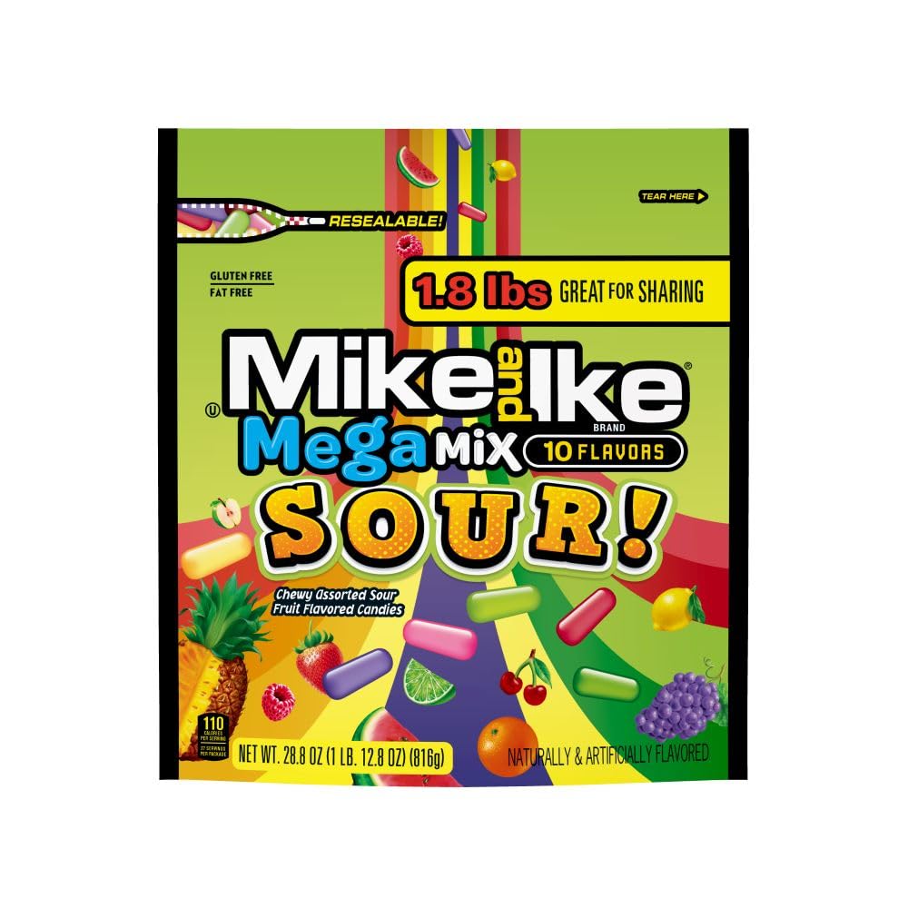 Mike and Ike Mega Mix Sour 28.8 oz