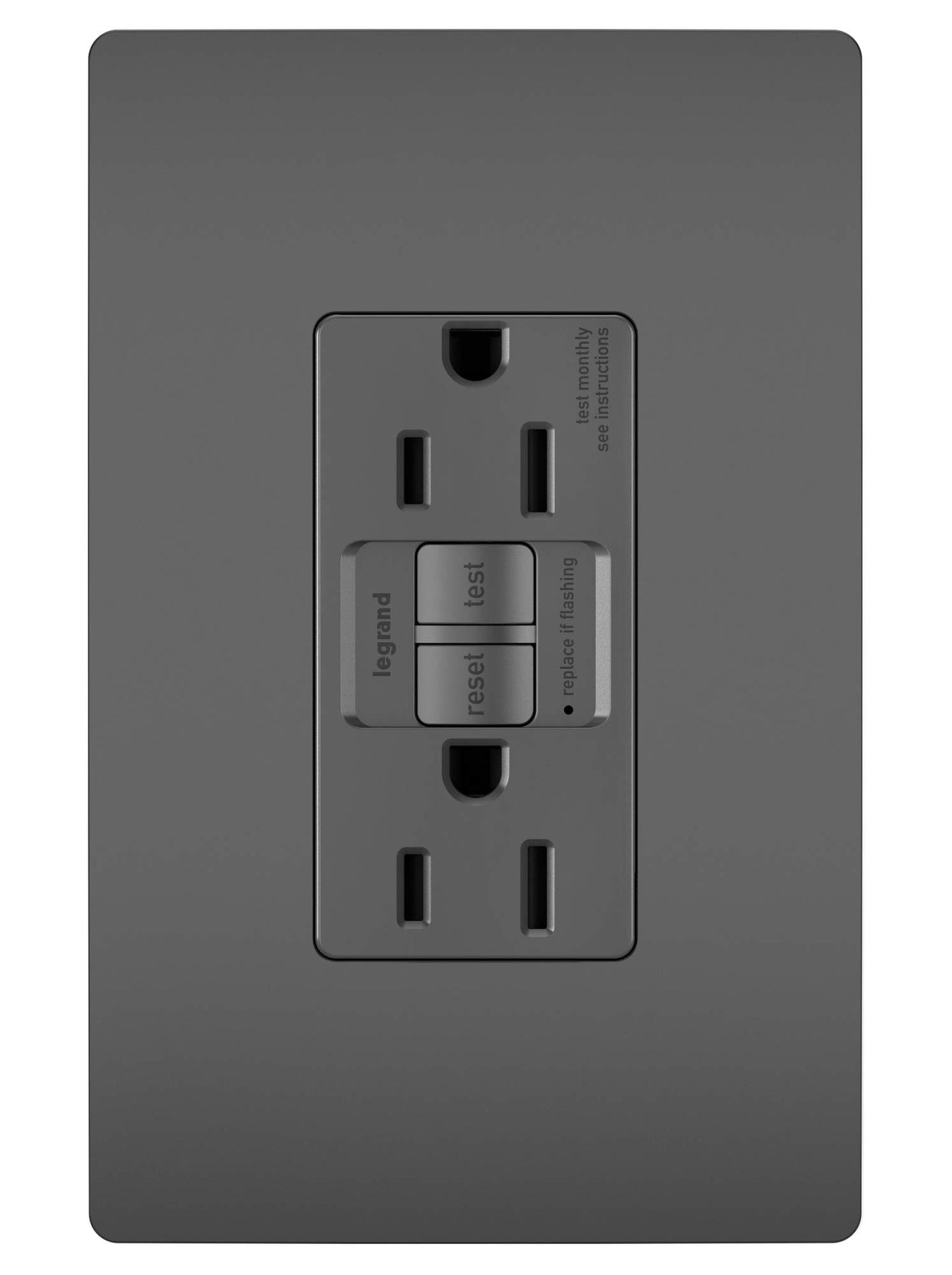 Legrand Pass & Seymour 1597-TRBK GFCI Receptacle 15A 125V