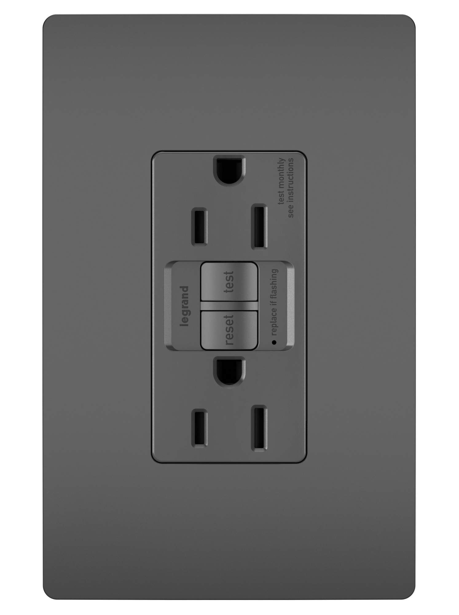 Legrand Pass & Seymour 1597-TRBK GFCI Receptacle 15A 125V