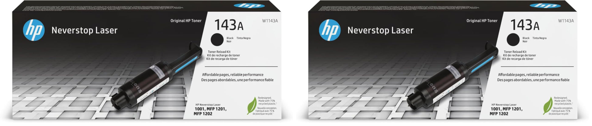 HP 143A | W1143A | Toner | Black Reload Kit (Pack of 2)