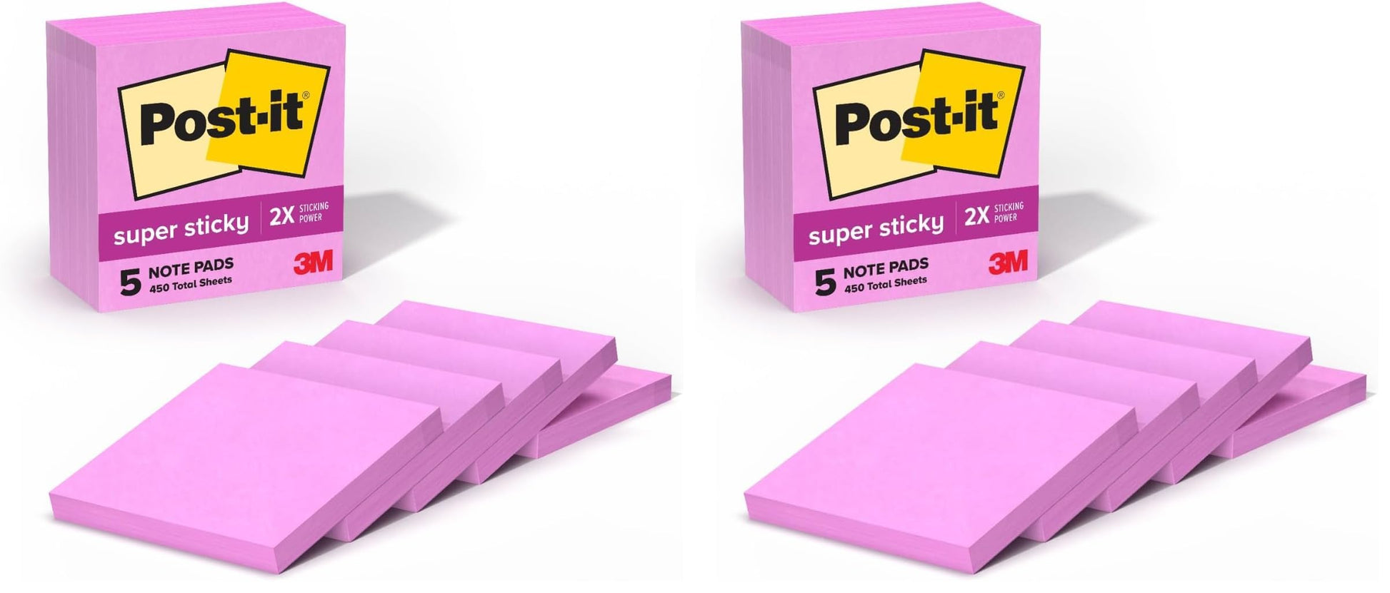 Post-it Super Sticky Notes 3 x 3 in 5 Pads Pack of 2