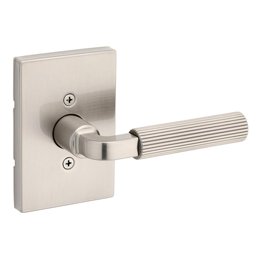 Kwikset Mirada Reeded Dummy Door Handle Satin Nickel