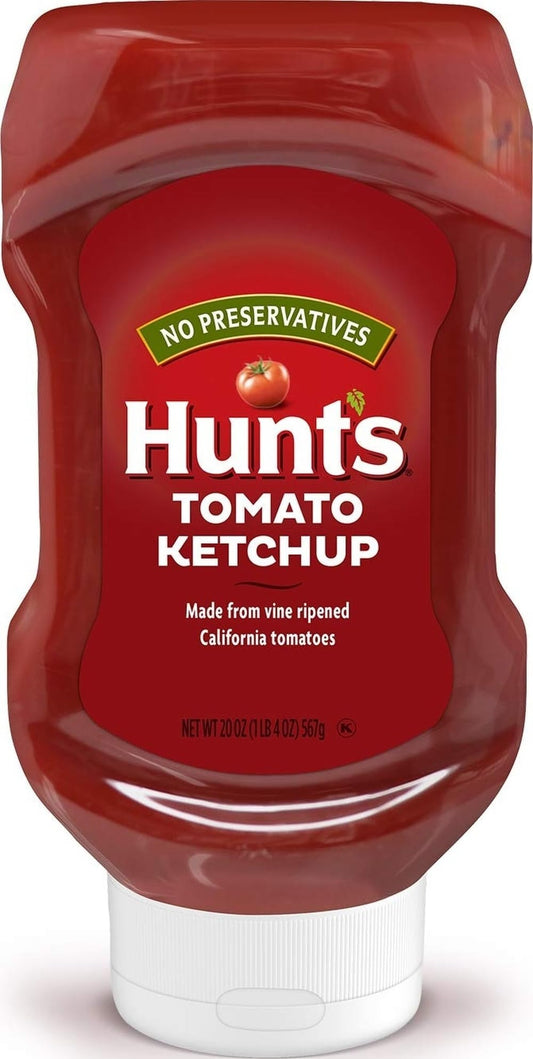 Hunt's Tomato Ketchup 20 oz Squeeze Bottle 12 Pack