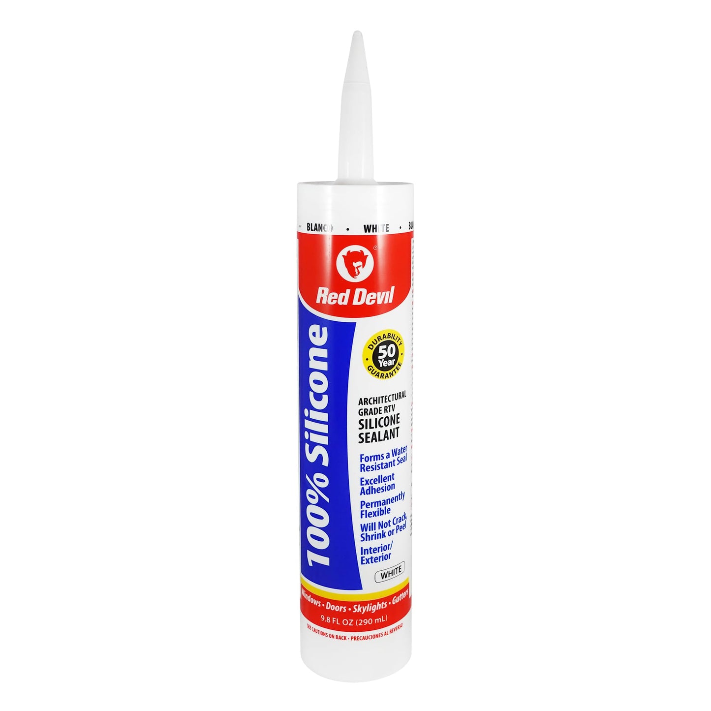 Red Devil 0816 Silicone Sealant 9.8 oz White