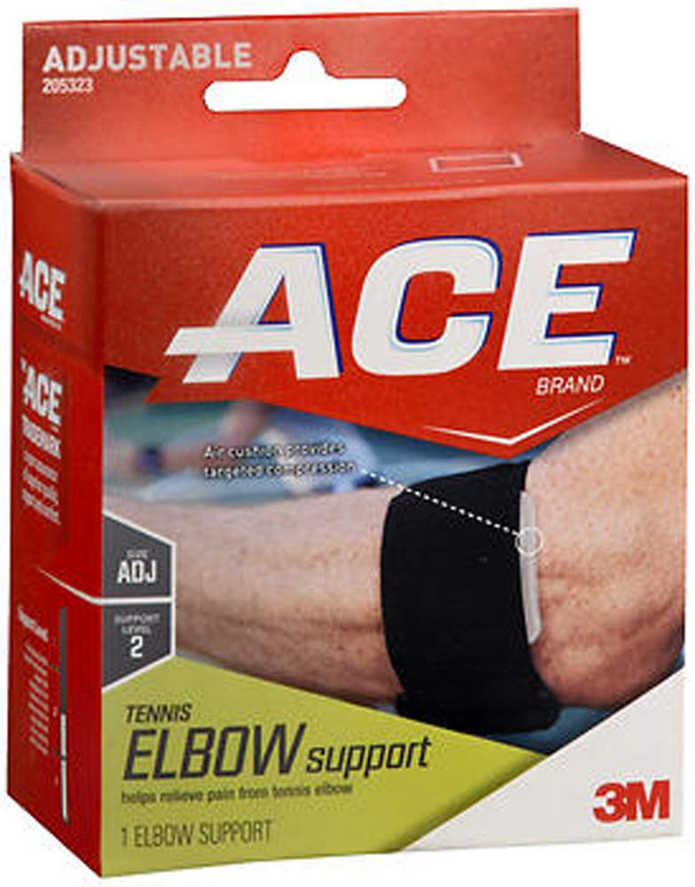 ACE Tennis Elbow Support Adjustable Black 1 Pack
