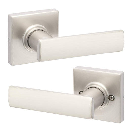 Kwikset Breton Passage Door Handle 92001-591 Satin Nickel