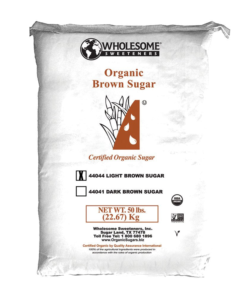 Wholesome Organic Light Brown Sugar 50 lb