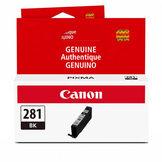 Canon CLI-281 Black Ink Tank (Pack of 2) - Compatible with TR8520, TS9120, TS6120, TS9521C, TS6220 Series