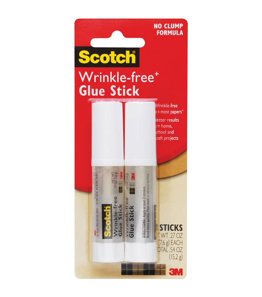 3M Scotch Wrinkle-Free Glue Sticks 2 Pack 0.27oz