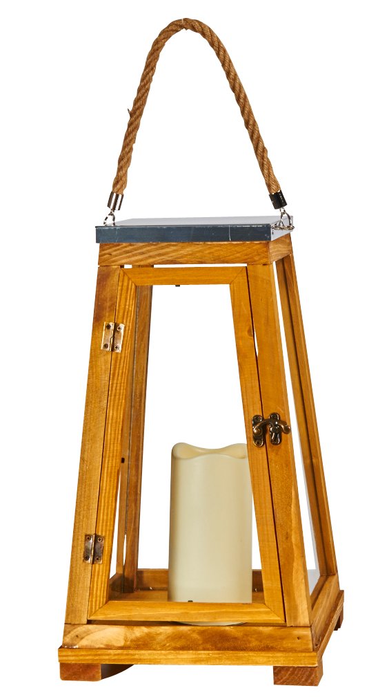 SMART LED Candle Lantern Brown 15"