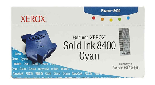 Xerox Genuine Solid Ink Cyan Compatibility Phaser 8400 Yield 3400 Pages Three Sticks