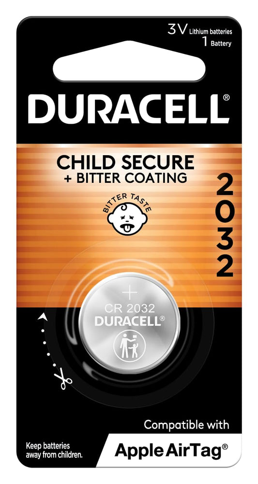 Duracell 2032 3V Lithium Coin Battery DL-2032 2 Pack