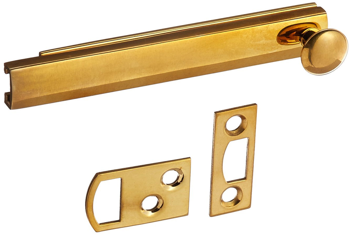 Baldwin 0322031 Surface Bolt, Unlaquered Bright Brass