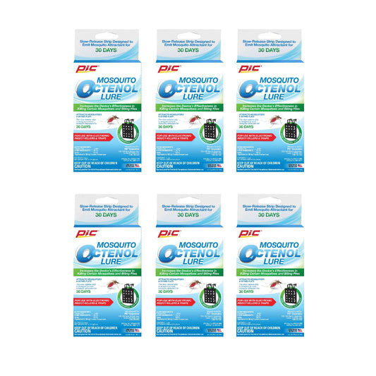 PIC Mosquito Octenol Lure (6 Pack), Attracts Mosquitoes, for Use with Electronic Insect Killers & Traps