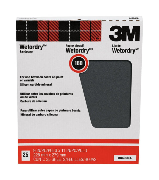 3M 9x11 180C Wet/Dry Sandpaper
