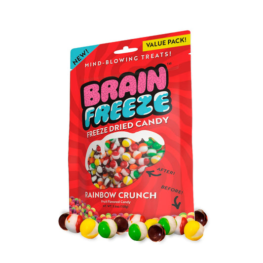 Brain Freeze Rainbow Crunch Freeze-Dried Candy – Single Pack