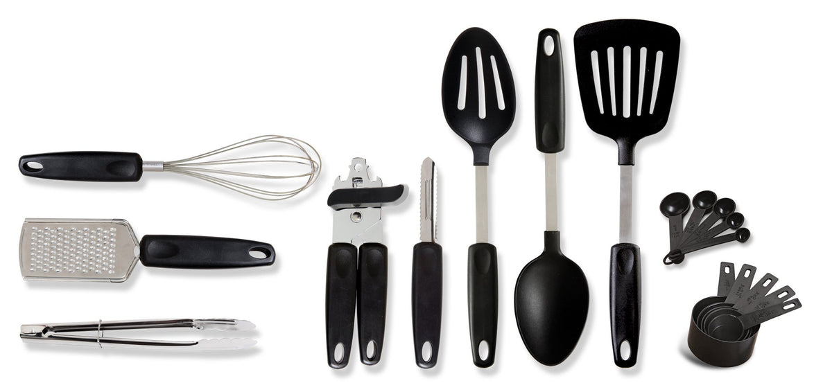 Gibson Home Chefs Better Basics 18pc Tool Set, Black