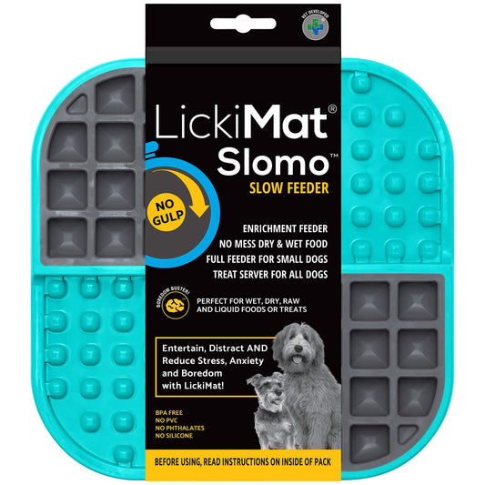 LickiMat Slomo Dog Slow Feeder Turquoise