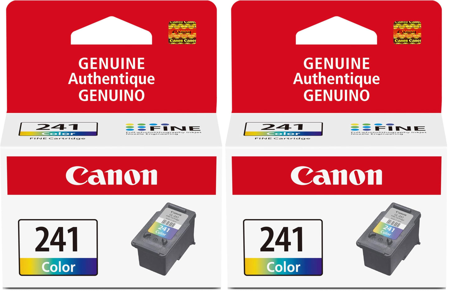 Canon CL-241 Genuine Color Ink Cartridge,Compatible with MG2120/3120/4120,MX512/432/472/372/392/522/532/452,MG2220/3220/4220/3520/3620,TS5120,(Pack of 2)
