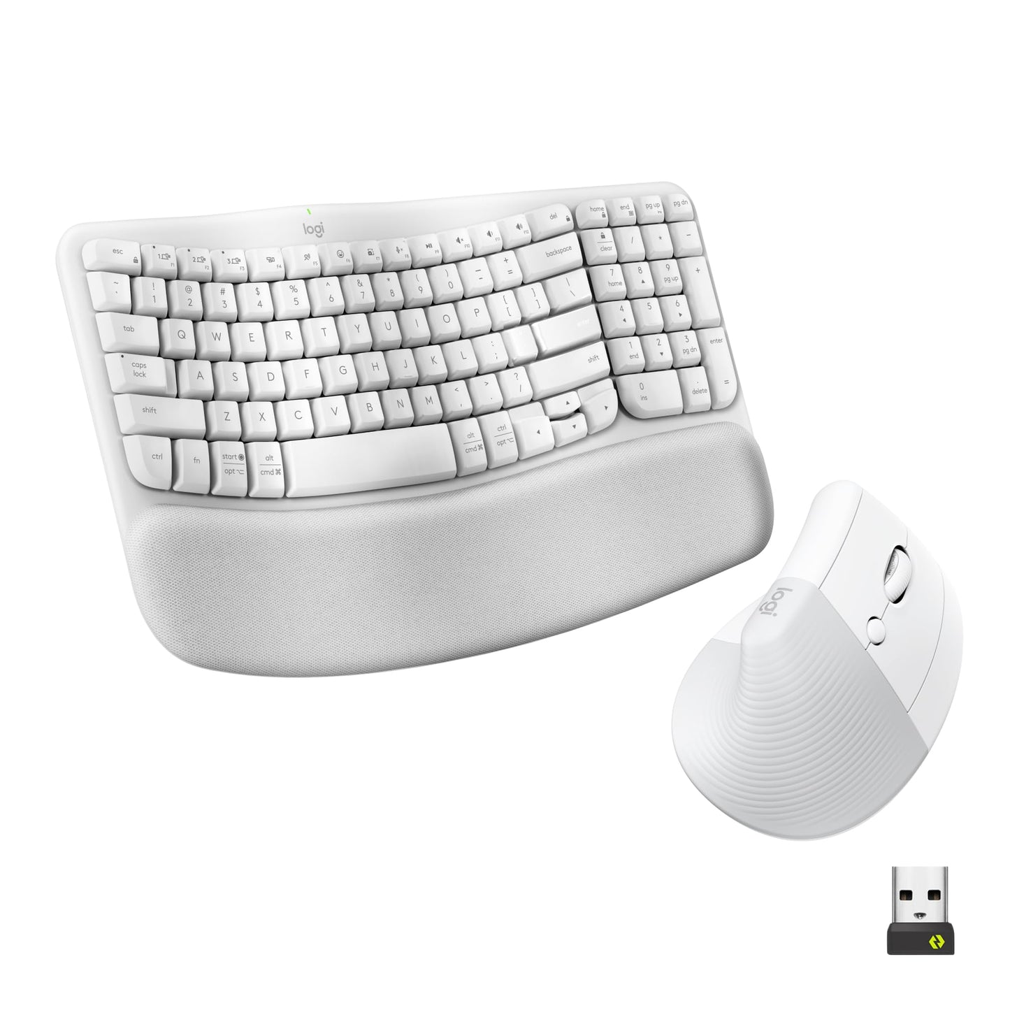 Logitech Wave Keys & Lift Vertical Mouse Combo