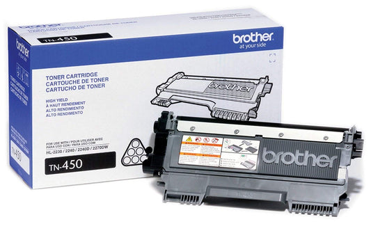 Brother TN450 High-Yield Black Toner Cartridge 2600 Pages