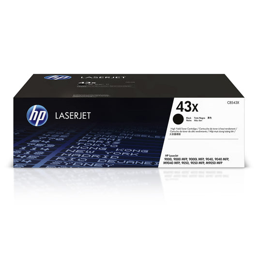 HP 43X Black High-yield Toner Cartridge Works with HP LaserJet 9000, 9040, 9050 Series, HP LaserJet 9000, 9040, 9050 MFP Series C8543X