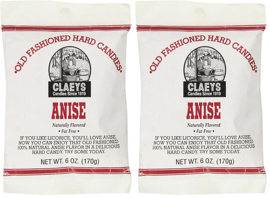 Claey's Natural Anise Drops 6oz Pack of 2