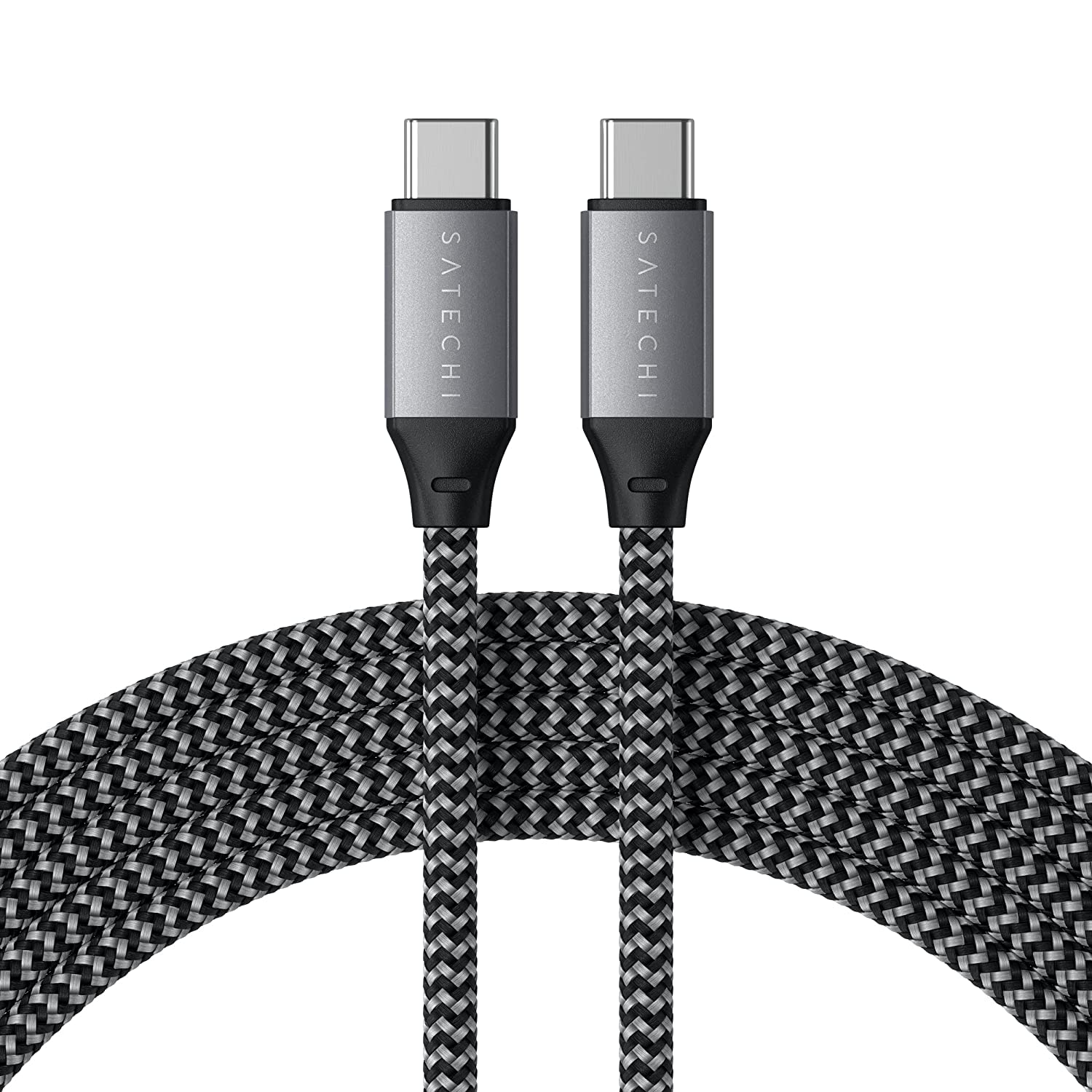 Satechi USB C to USB C 4.0 Pro Cable, 140W Power Delivery, 8K Resolution @ 60Hz, 4K @ 120Hz Single or 4K @ 60Hz Dual Display, 40Gbps Data Transfer, Downward Compatible to 2.0 USBC Devices (30in/80cm)