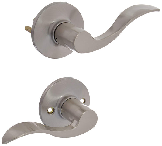 Kwikset Layton Lever Passage Lock Satin Nickel