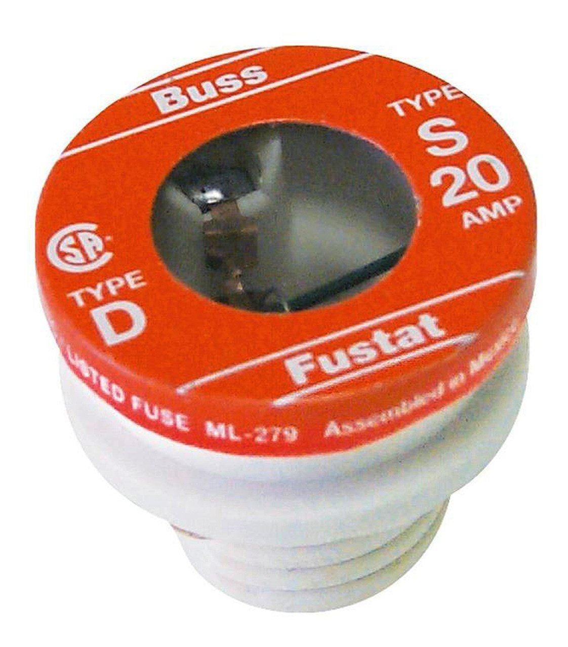 Bussmann BP/S-20 20A 125V Time-Delay Plug Fuse 2-Pack