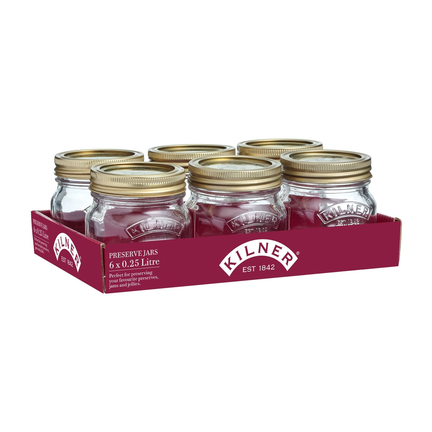 Kilner Preserve Jars Tray 0.25L 6-Pack