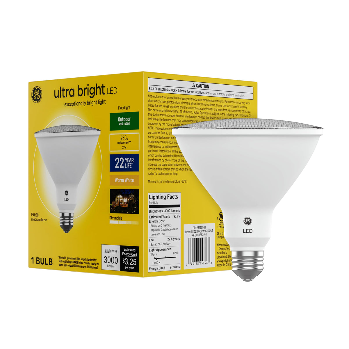 GE Ultra Bright LED Floodlight Bulb 32W 1-Pack