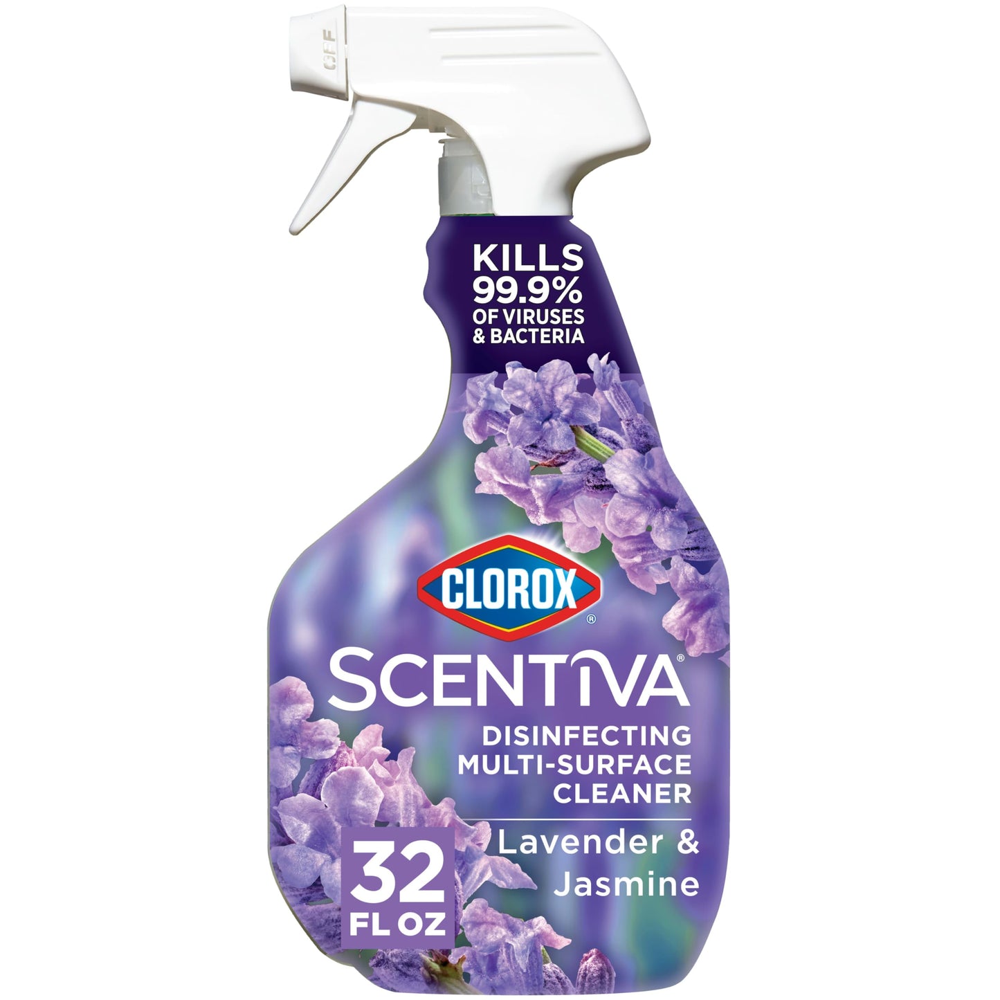 Clorox Scentiva Disinfecting Multi-Surface Cleaner, Lavender and Jasmine, 32 Fl Oz (Pack May Vary)