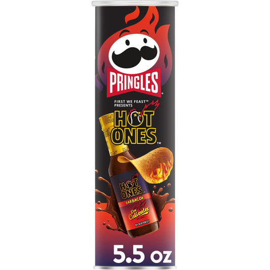 Pringles Hot Ones Los Calientes Chips 5.5oz Can
