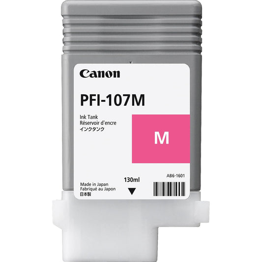 Canon PFI-107 M Ink for iPF Printers (130ml) - Magenta