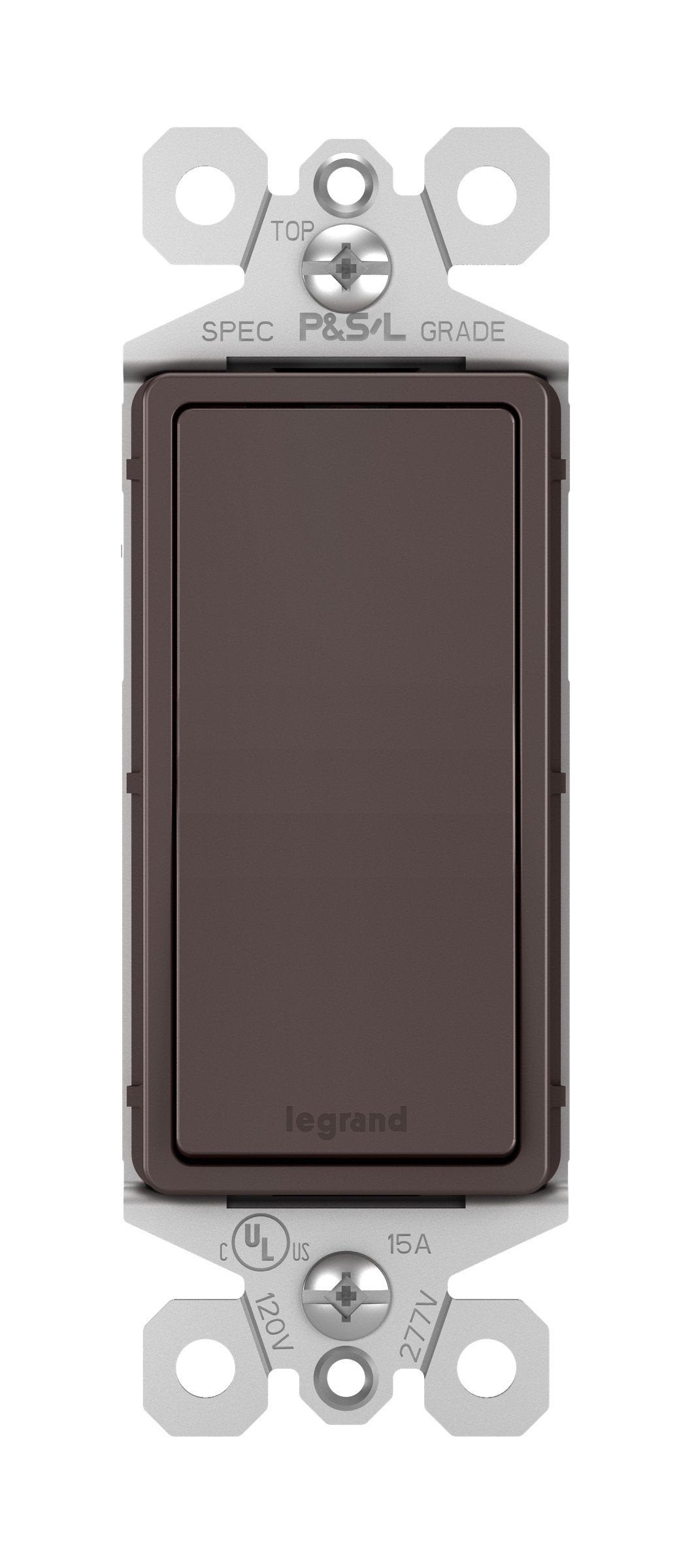 Legrand Radiant TM873DBCC10 15A 3-Way Rocker Switch Dark Bronze