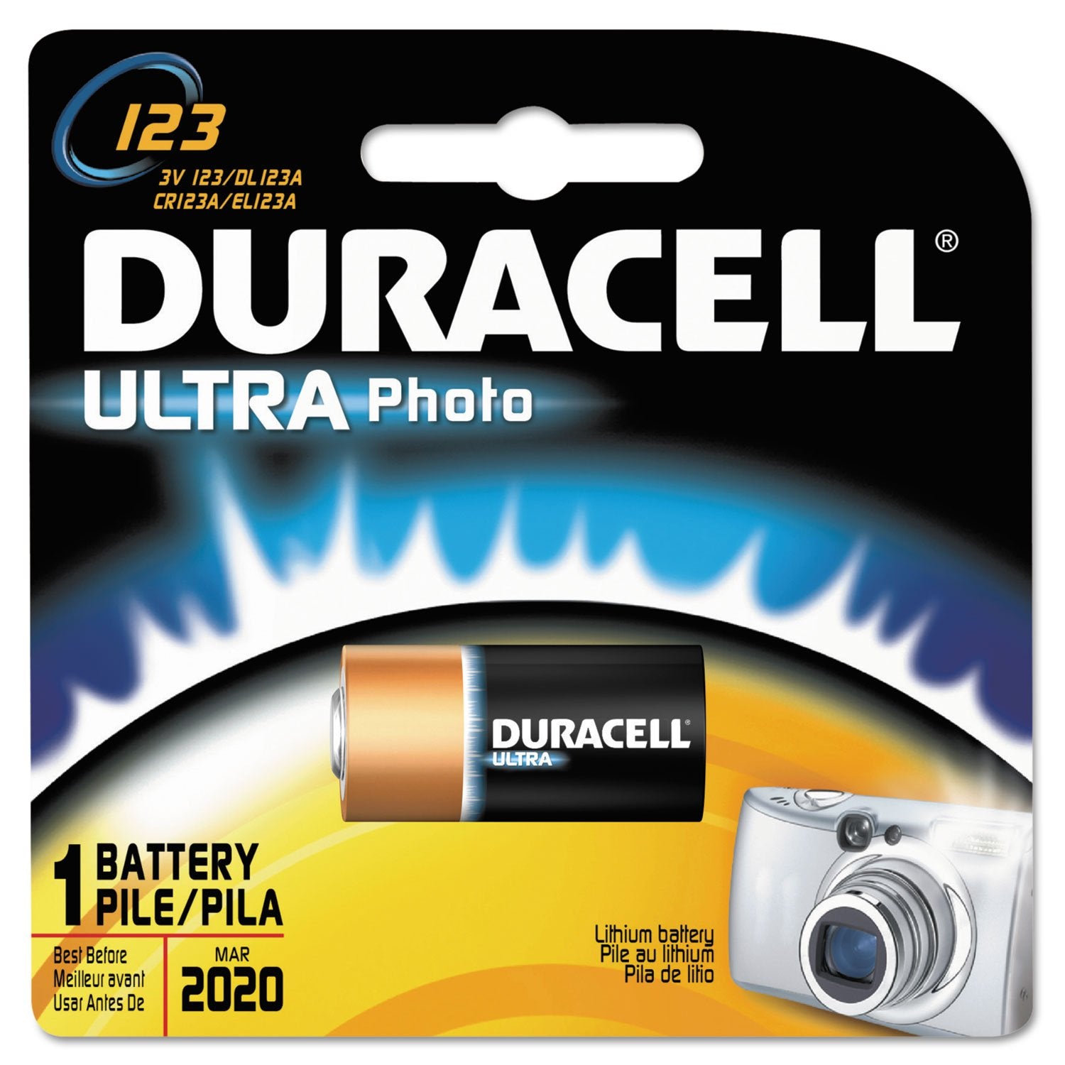 Duracell Specialty CR123 Lithium Battery