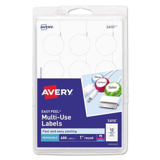 Avery Print or Write Multi-Use Round Labels