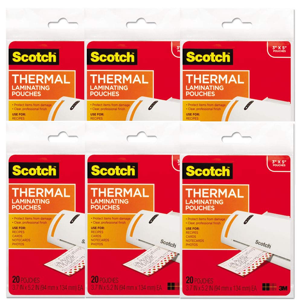 3M TP5902-20 3.7 X 5.31 Laminating Pouches 20 Count