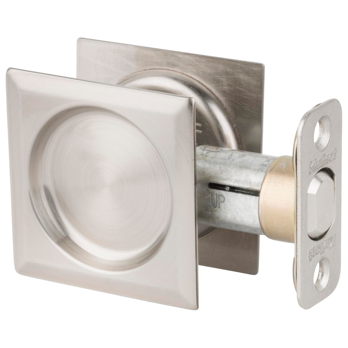 Kwikset 334SQT-15 Passage Pocket Door Lock Satin Nickel